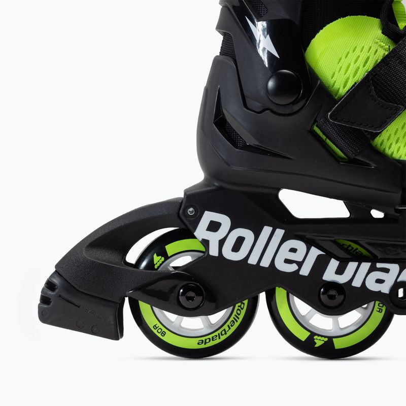 Pattini a rotelle per bambini Rollerblade Microblade giallo neon 7