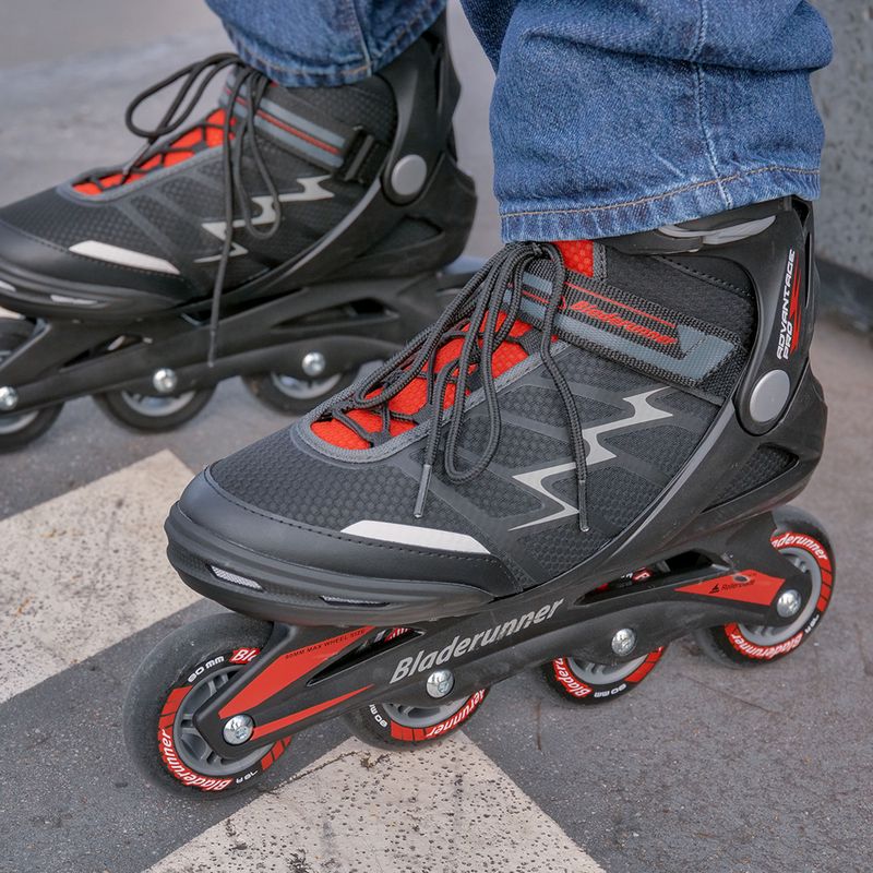 Pattini da uomo Bladerunner by Rollerblade Advantage Pro XT nero/rosso 8