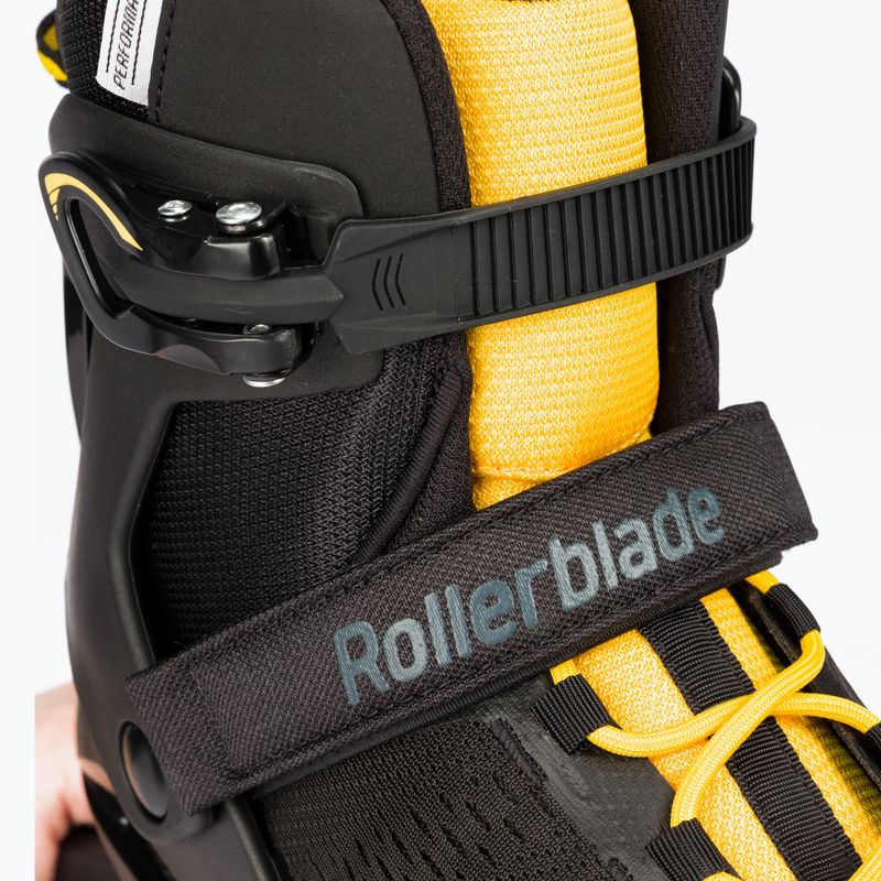 Pattini Rollerblade Spark 80 nero/giallo zafferano da uomo 5