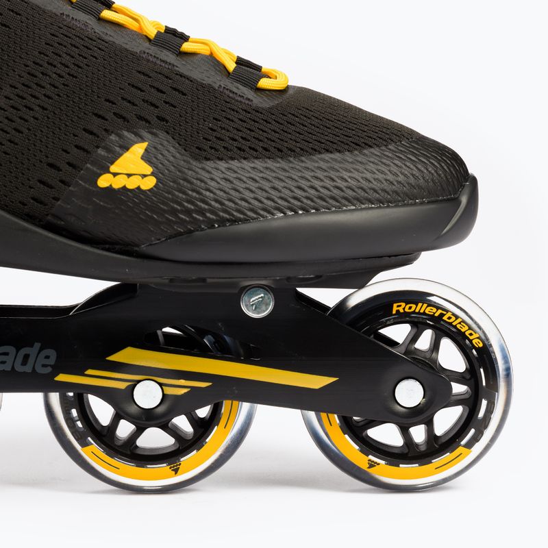 Pattini Rollerblade Spark 80 nero/giallo zafferano da uomo 6