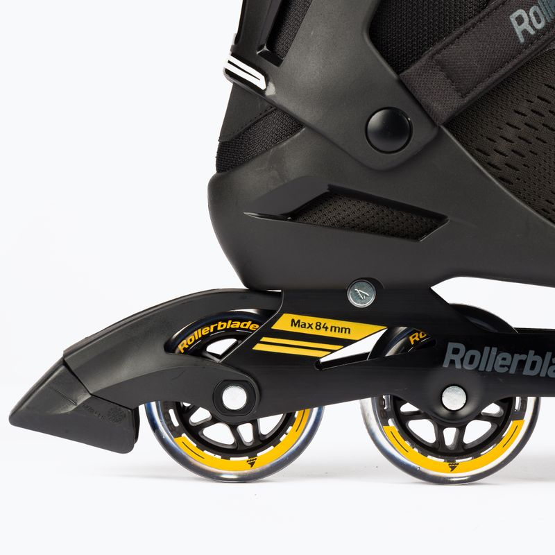 Pattini Rollerblade Spark 80 nero/giallo zafferano da uomo 7