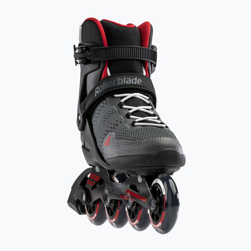 Pattini Rollerblade Spark 84 grigio scuro/rosso da uomo 5