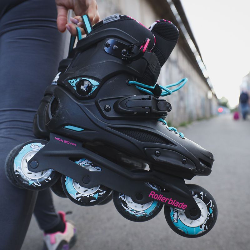 Pattini Rollerblade RB Cruiser nero/acqua da donna 11