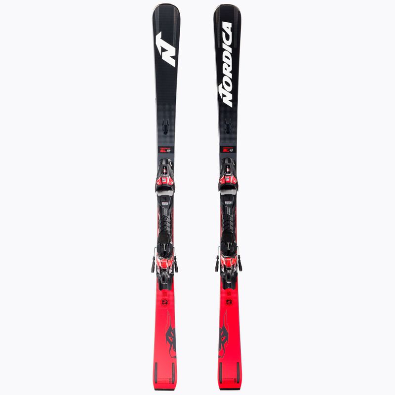 Sci da discesa Nordica Dobermann SLR RB + attacchi XCELL 14 FDT nero/rosso