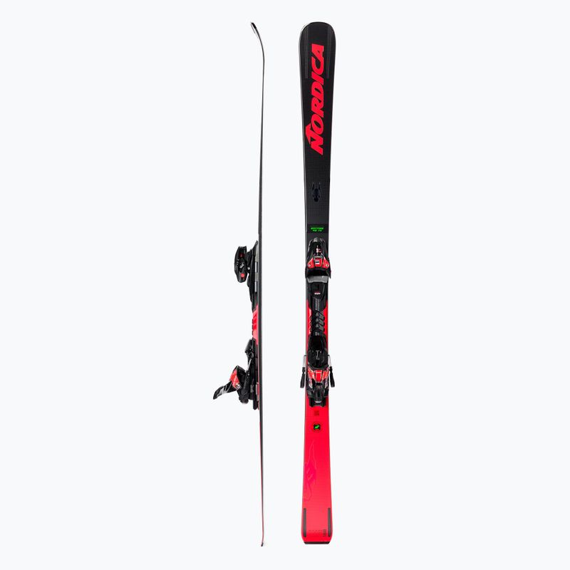 Sci da discesa Nordica Dobermann Spitfire 72 RB + attacchi XCELL 12 FDT nero/rosso 2