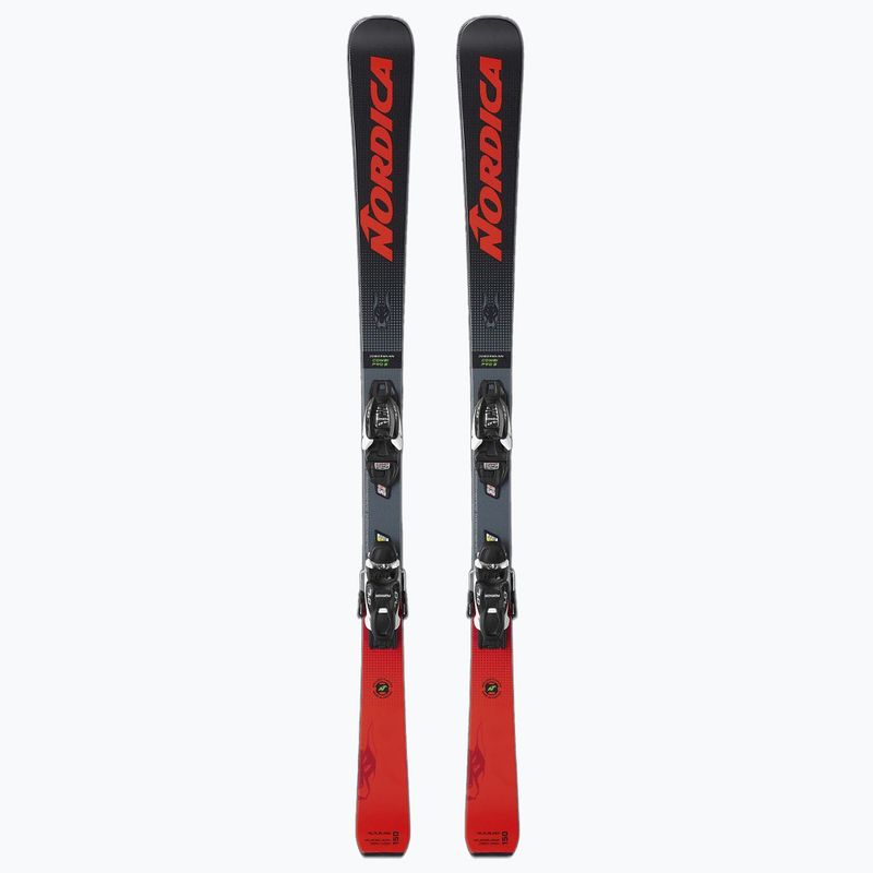 Sci da discesa per bambini Nordica Dobermann Combi Pro S FDT + attacchi Jr 7.0 nero/rosso 10