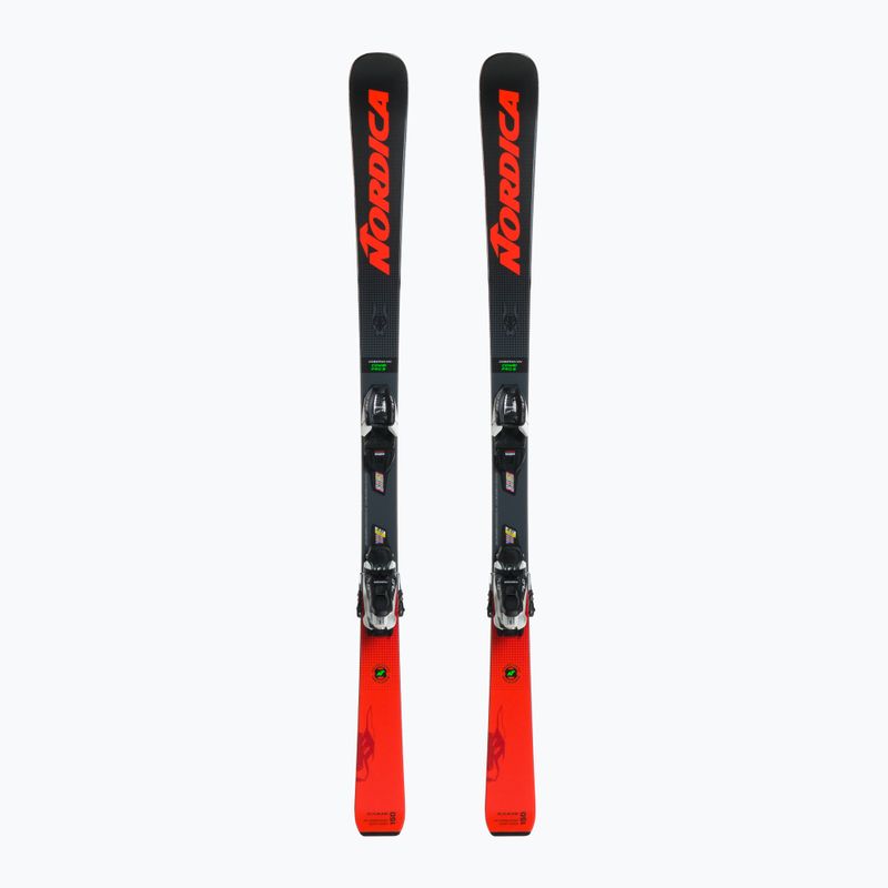 Sci da discesa per bambini Nordica Dobermann Combi Pro S FDT + attacchi Jr 7.0 nero/rosso