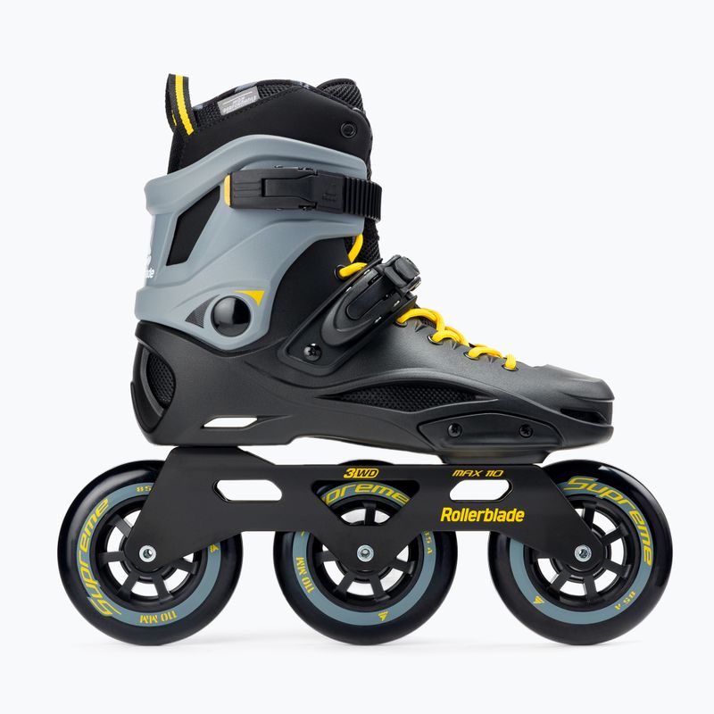 Pattini Rollerblade RB 110 3WD nero/giallo zafferano per uomo 2