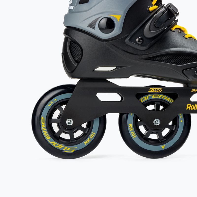 Pattini Rollerblade RB 110 3WD nero/giallo zafferano per uomo 7