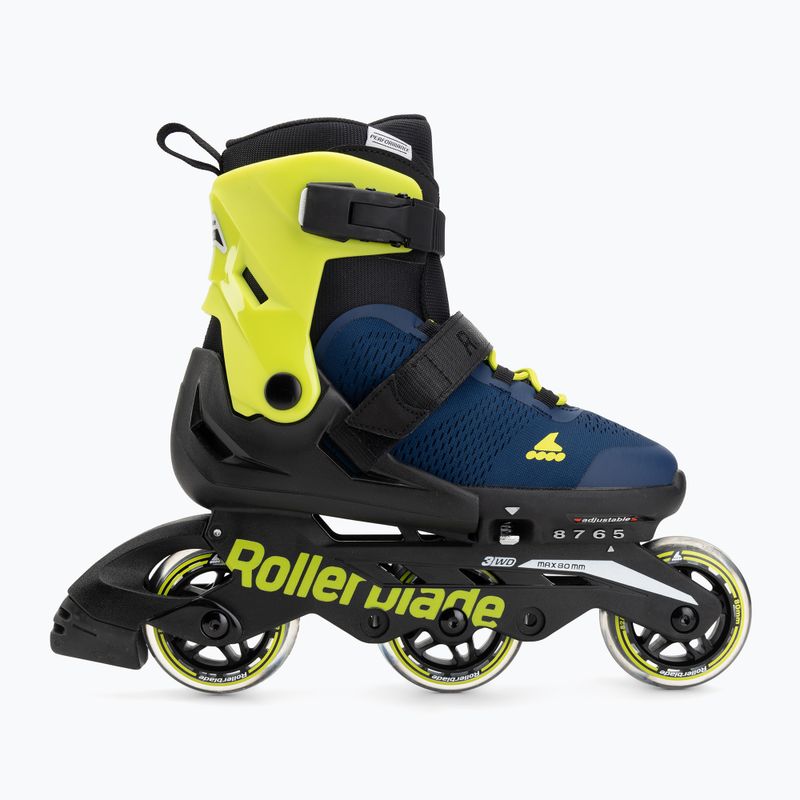 Pattini per bambini Rollerblade Microblade 3WD Jr blue royal/lime 2