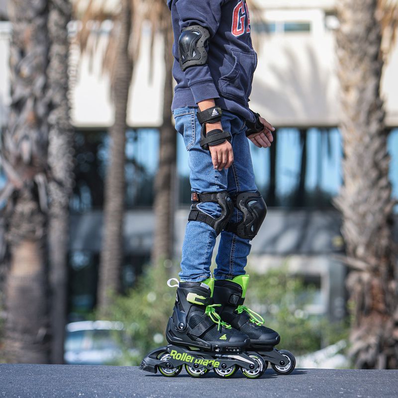 Pattini a rotelle Rollerblade Microblade per bambini nero/verde 6