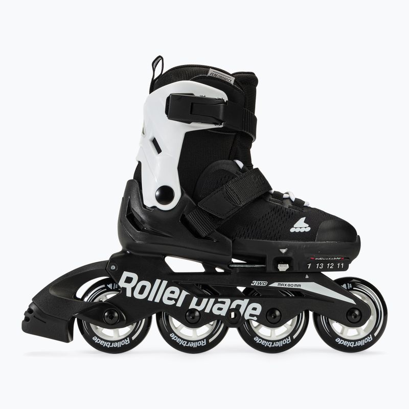 Pattini a rotelle Rollerblade Microblade per bambini nero/bianco 6