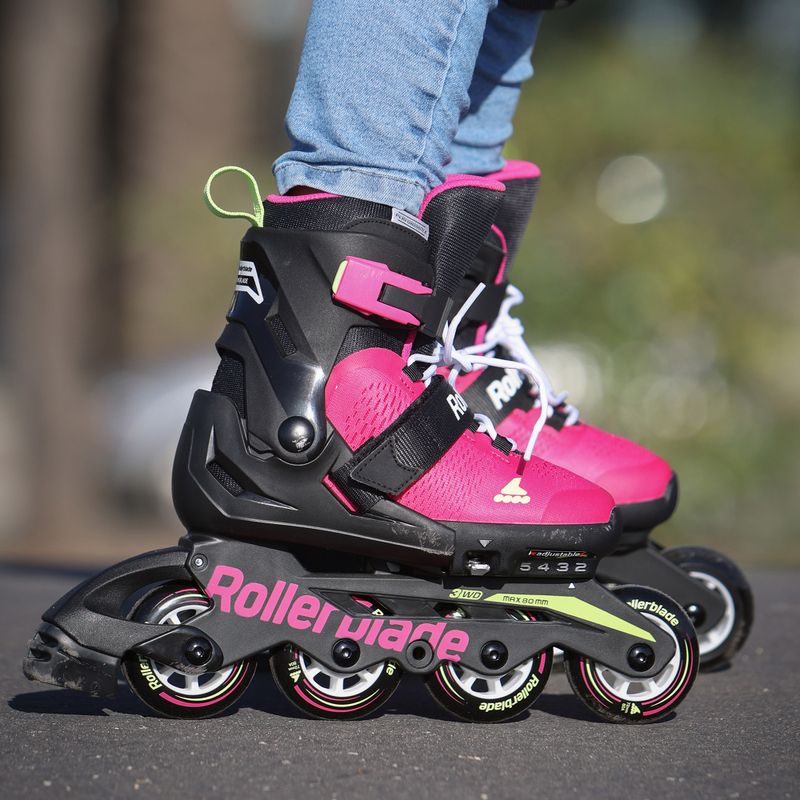 Pattini a rotelle per bambini Rollerblade Microblade rosa/verde chiaro 3