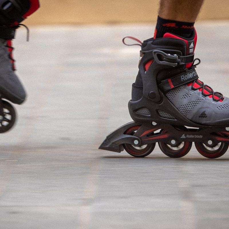 Pattini Rollerblade Macroblade 84 grigio scuro/rosso da uomo 16