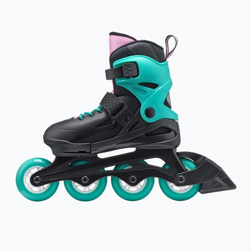 Pattini a rotelle per bambini Rollerblade Fury nero mare/verde 5