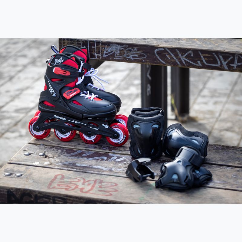 Pattini per bambini con protezioni Rollerblade Fury Combo Jr black/red 2