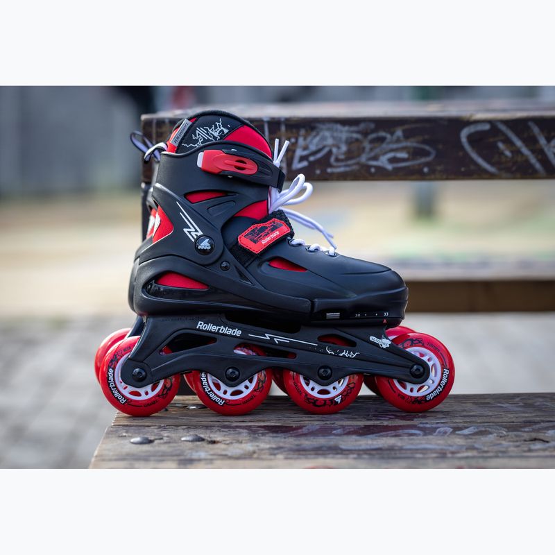 Pattini per bambini con protezioni Rollerblade Fury Combo Jr black/red 4
