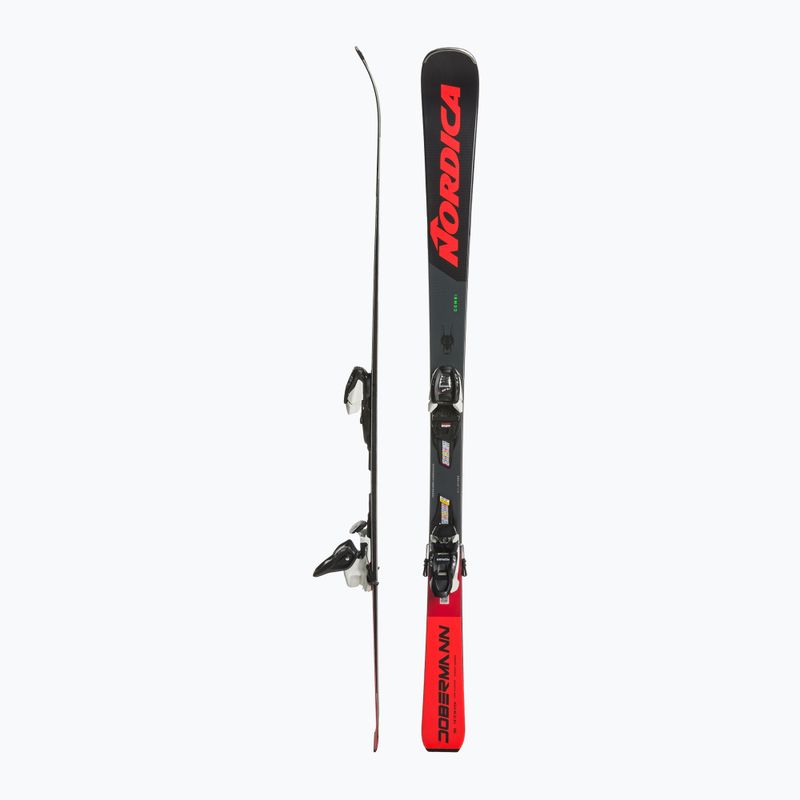 Sci da discesa per bambini Nordica Doberman Combi Pro S + attacchi J7.0 FDT nero/rosso 2