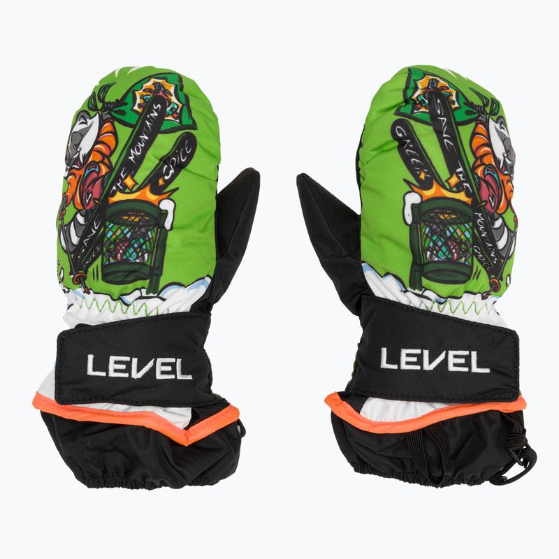 Guanti da sci per bambini Level Animal lime 2