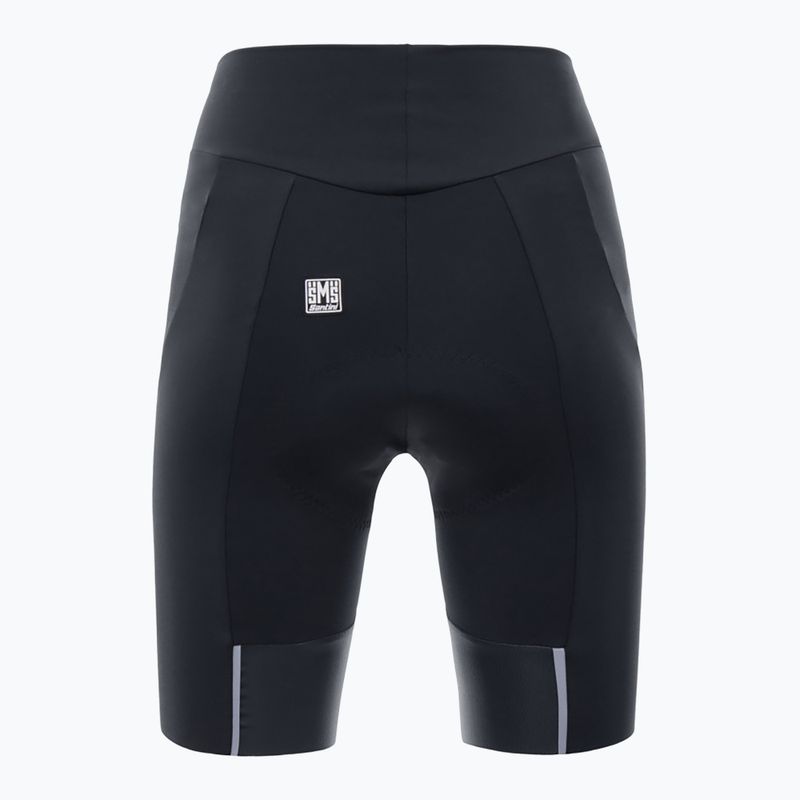 Pantaloncini da ciclismo da donna Santini Alba nero 2