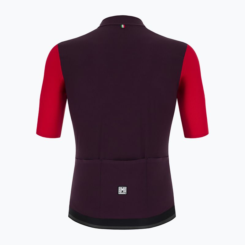 Maglia da ciclismo Santini Redux Vigor rosso da uomo 6