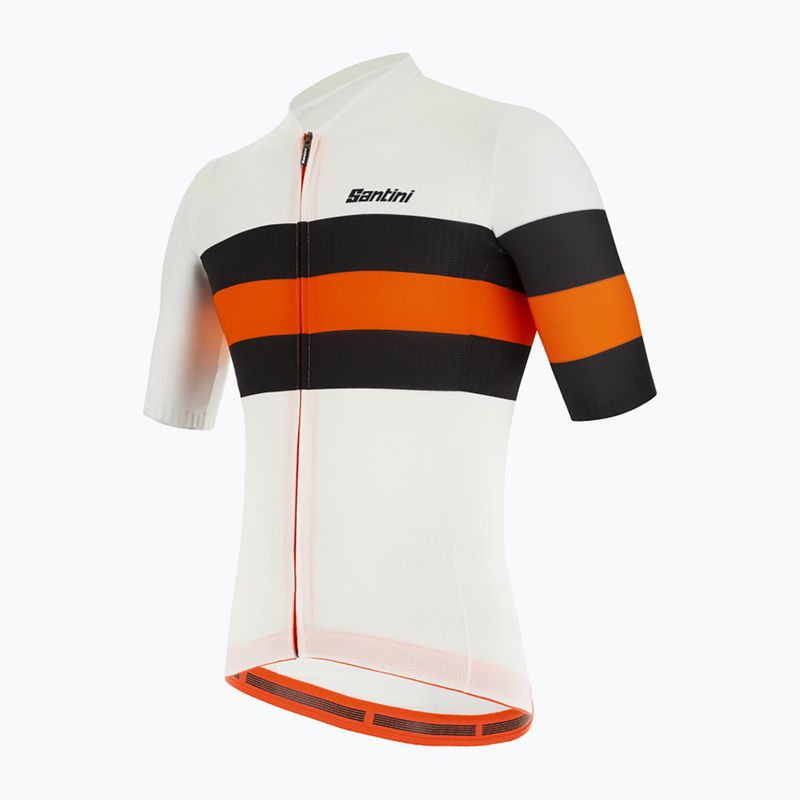 Maglia da ciclismo Santini Ecosleek Bengal bianca da uomo 2