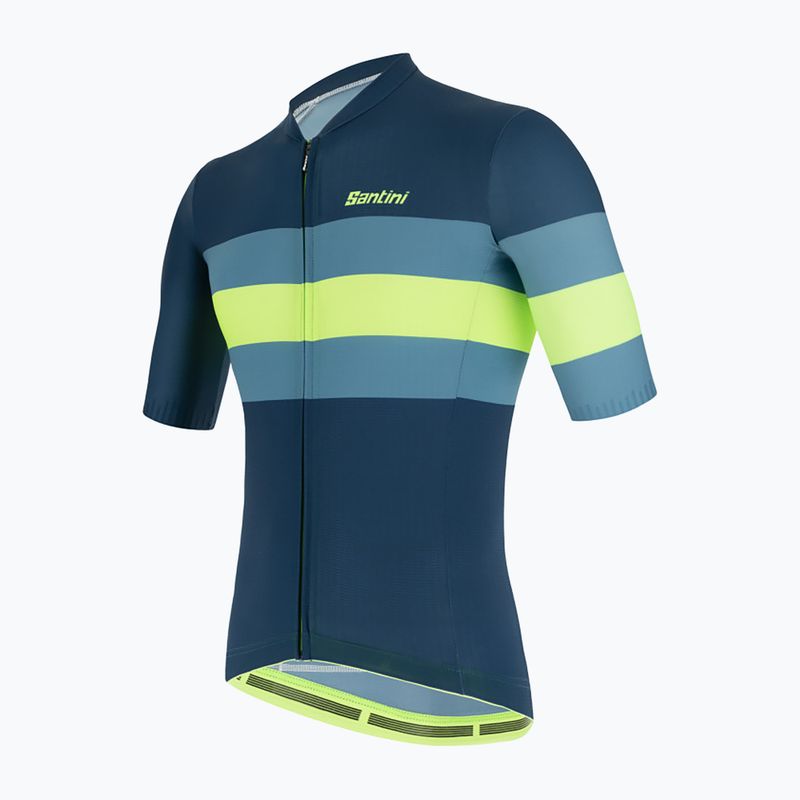 Maglia da ciclismo Santini Ecosleek Bengal fluor verde da uomo 2