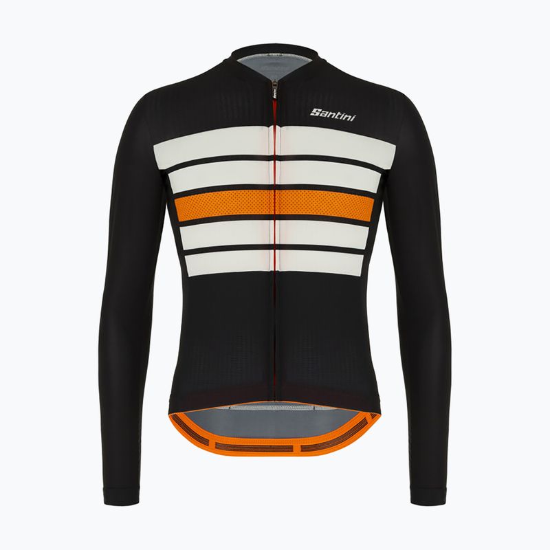 Felpa da ciclismo Santini Ecosleek Bengala bianca da uomo