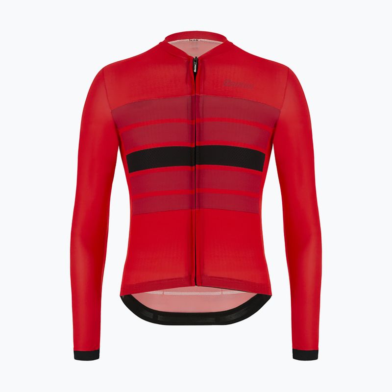 Felpa da ciclismo da uomo Santini Ecosleek Bengala rosso 4