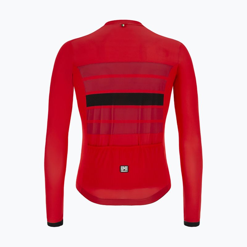 Felpa da ciclismo da uomo Santini Ecosleek Bengala rosso 5