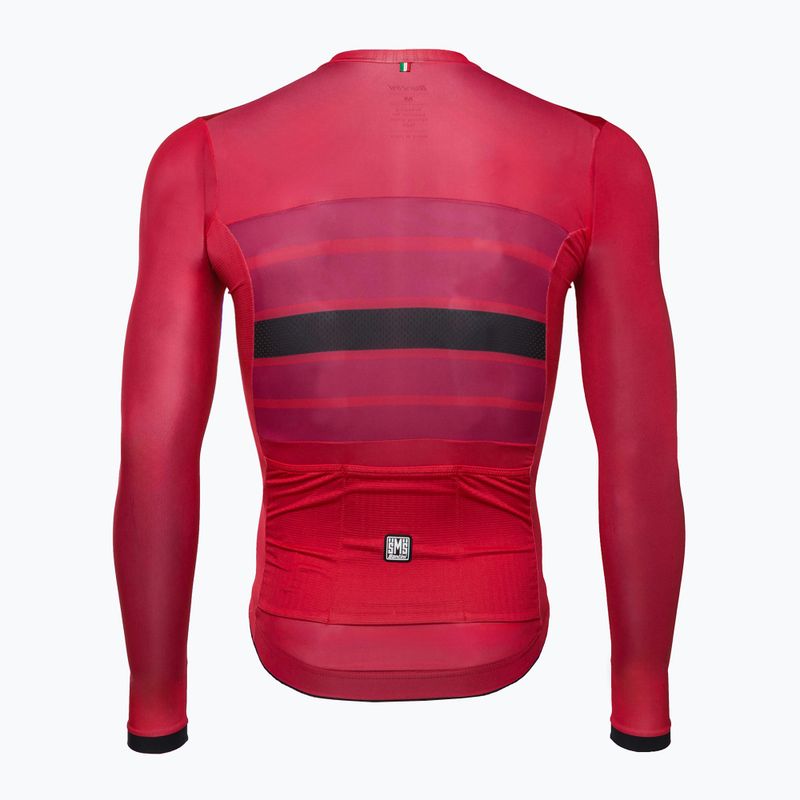 Felpa da ciclismo da uomo Santini Ecosleek Bengala rosso 2
