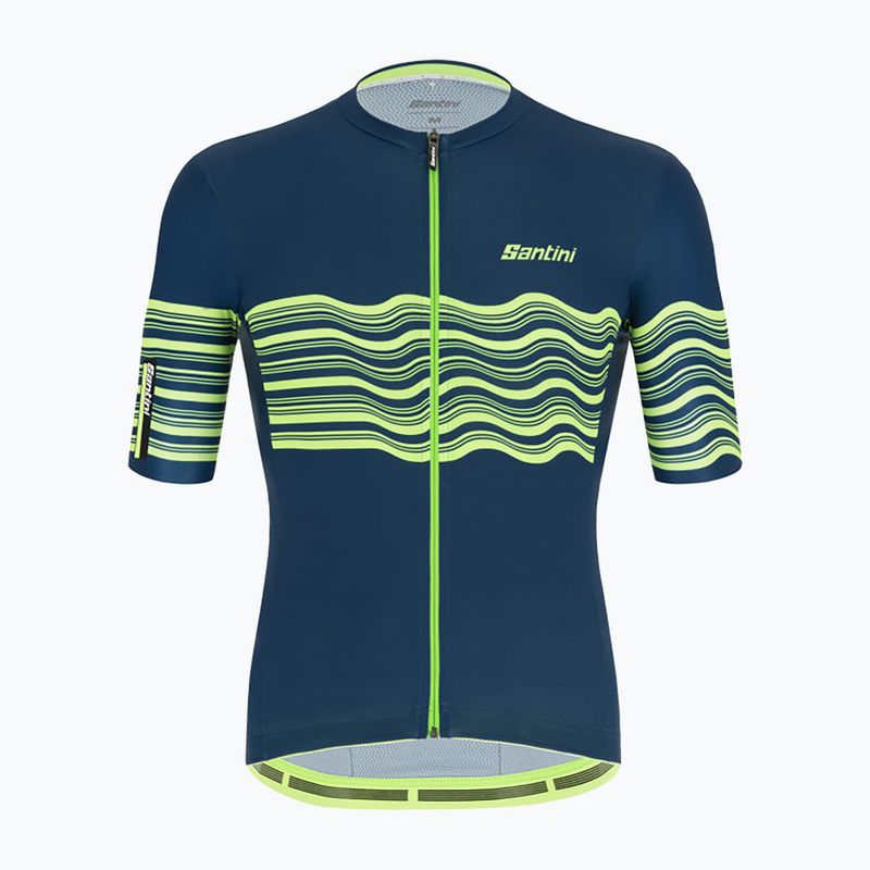 Maglia da ciclismo Santini Tono Profilo fluor verde da uomo