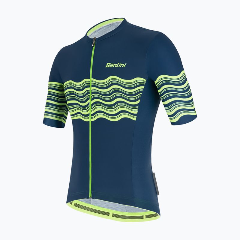 Maglia da ciclismo Santini Tono Profilo fluor verde da uomo 3