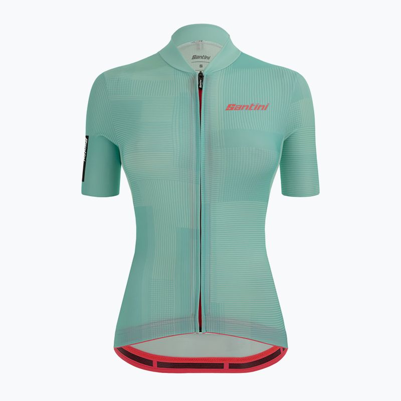 Maglia da ciclismo Santini Delta Kinetic aqua da donna