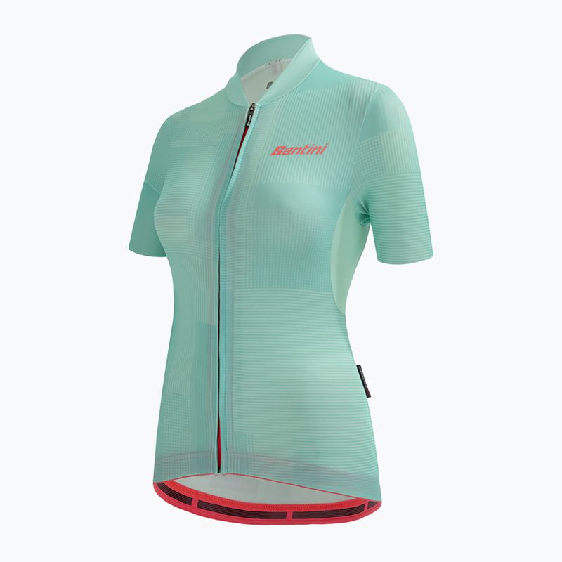 Maglia da ciclismo Santini Delta Kinetic aqua da donna 3