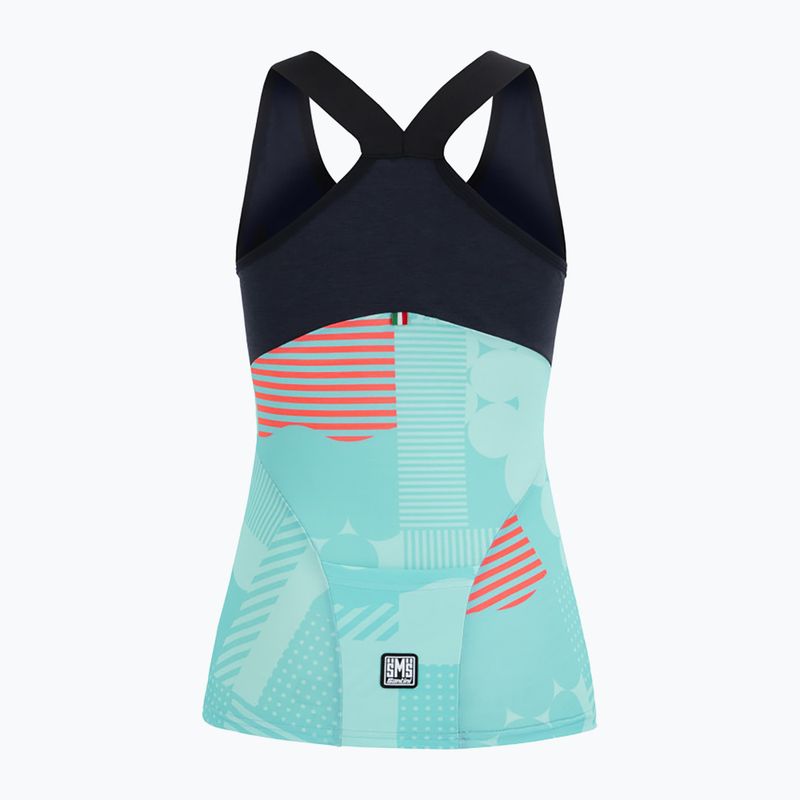 Maglia ciclismo donna Santini Scia Optic aqua 2