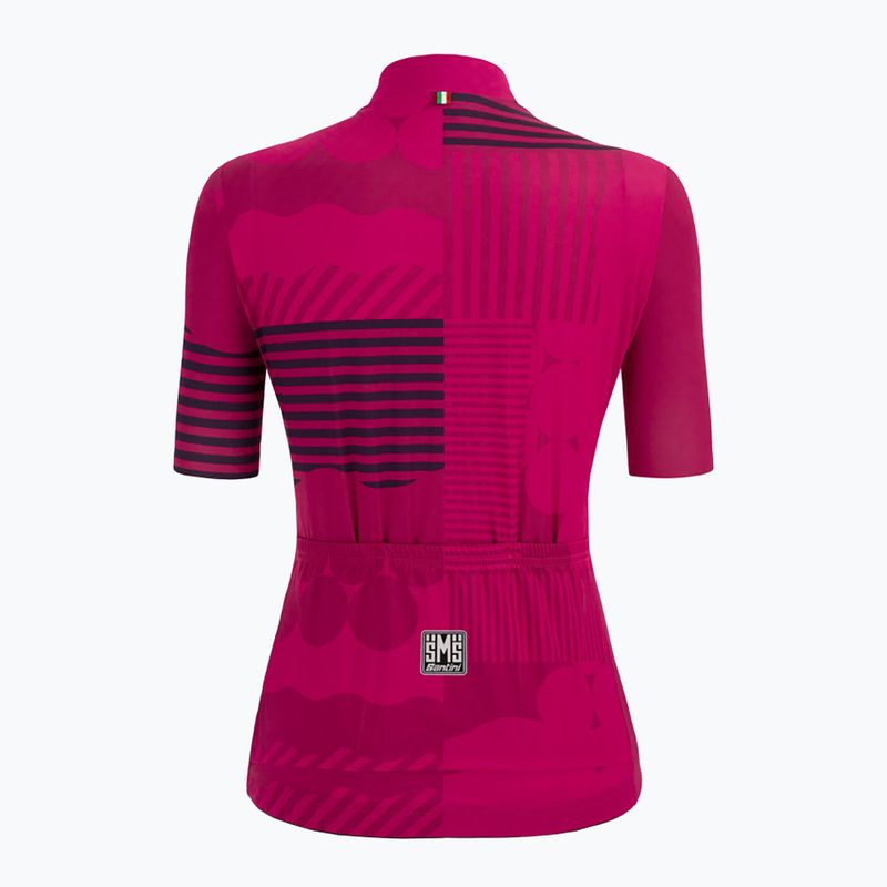 Maglia ciclismo donna Santini Giada Optic raspberry 2