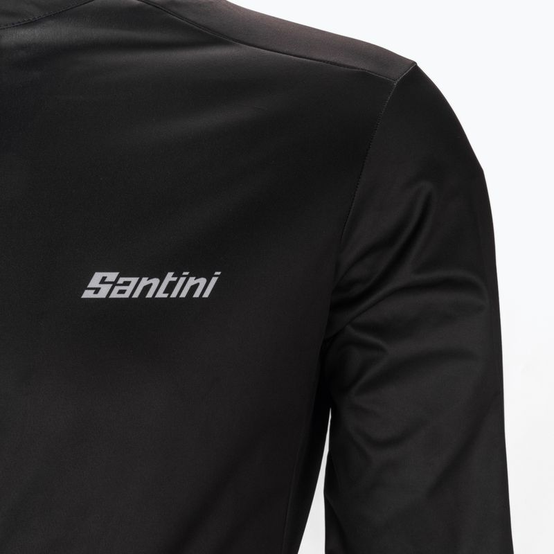 Giacca da ciclismo Santini Nebula Windproof/Rain nera da uomo 3