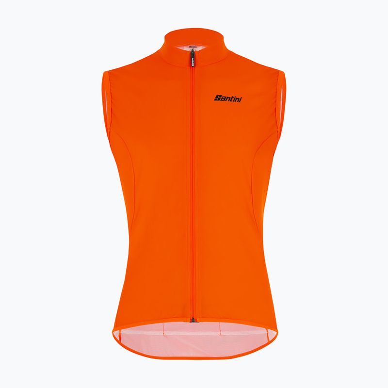 Gilet da bicicletta Santini Nebula Puro da uomo, arancione vistoso