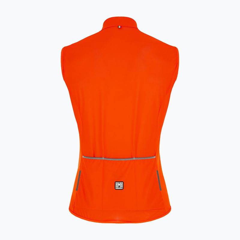Gilet da bicicletta Santini Nebula Puro da uomo, arancione vistoso 2