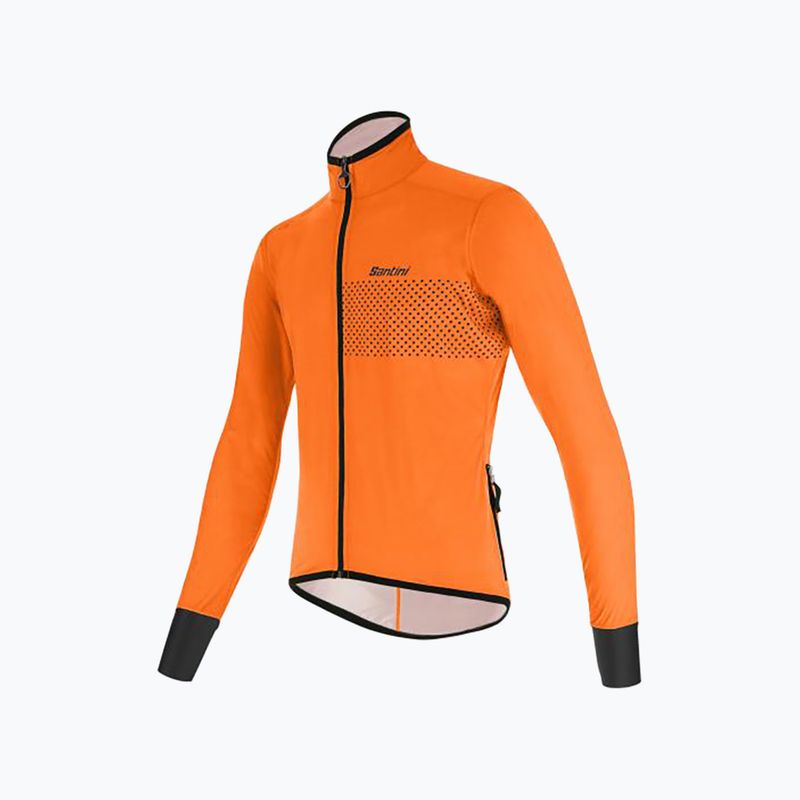 Giacca da ciclismo Santini Guard Nimbus arancio fluo da uomo 6