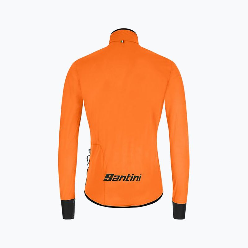 Giacca da ciclismo Santini Guard Nimbus arancio fluo da uomo 7