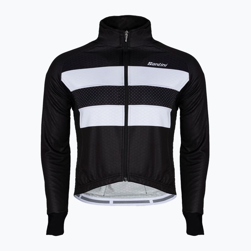 Giacca da ciclismo da uomo Santini Colore Winter bianco/nero