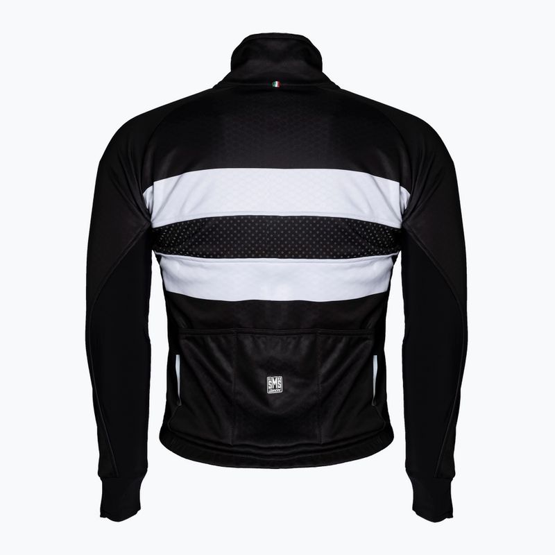Giacca da ciclismo da uomo Santini Colore Winter bianco/nero 2