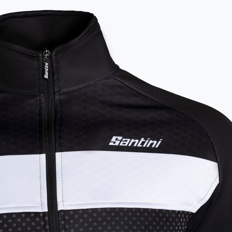 Giacca da ciclismo da uomo Santini Colore Winter bianco/nero 3