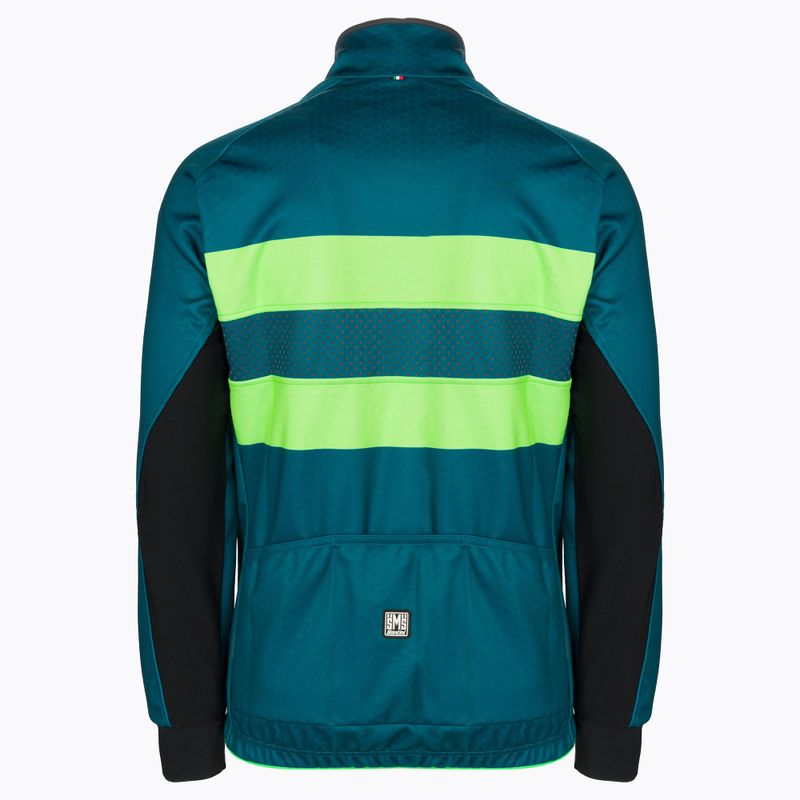 Giacca da ciclismo Santini Colore Winter nera/verde da uomo 2