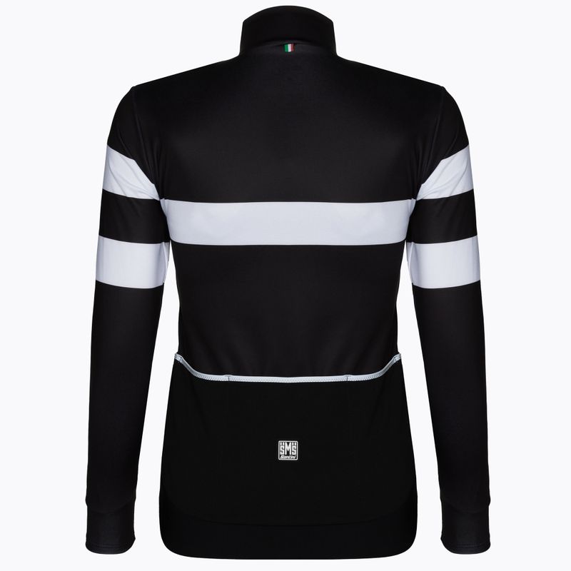 Felpa ciclismo donna Santini Coral Bengal nero/bianco 2