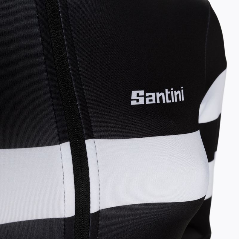 Felpa ciclismo donna Santini Coral Bengal nero/bianco 3