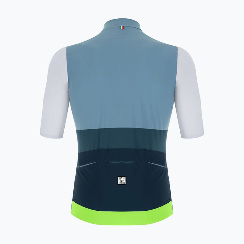 Maglia da ciclismo Santini Redux Istinto fluor verde da uomo 2