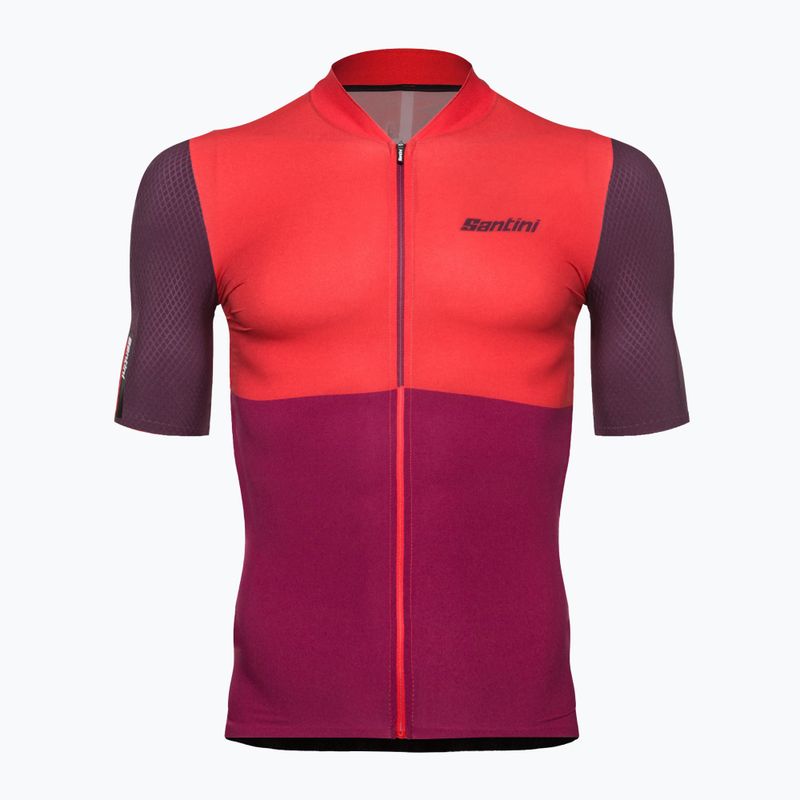 Maglia da ciclismo Santini Redux Istinto rossa da uomo